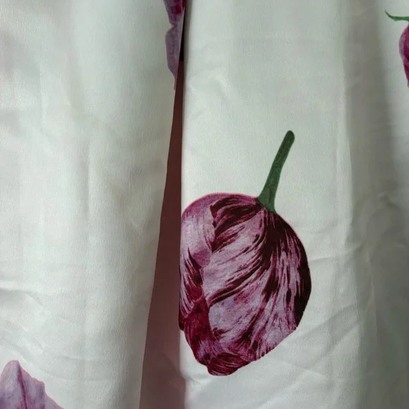 Ted Baker Light Pink Satin Floral Pleated A-Line Skirt Size US 4 Summer Feminine - Picture 3 of 8